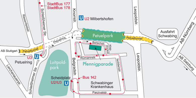 Lageplan in München